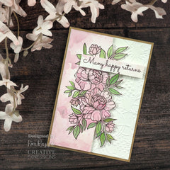 Woodware Clear Singles Many Happy Returns 4 in x 6 in Stamp-3