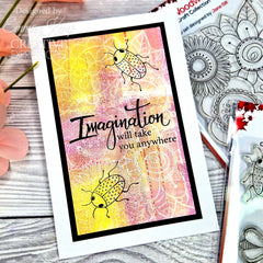 Tampon en silicone Woodware Clear Singles Bug Doodles 10 x 15 cm-8
