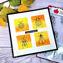 Tampon en silicone Woodware Clear Singles Bug Doodles 10 x 15 cm-11