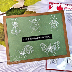 Tampon en silicone Woodware Clear Singles Bug Doodles 10 x 15 cm-10