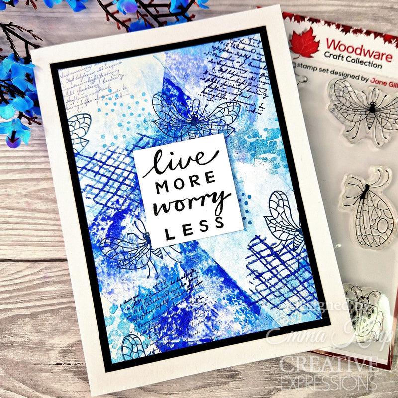Tampon en silicone Woodware Clear Singles Bug Doodles 10 x 15 cm-9