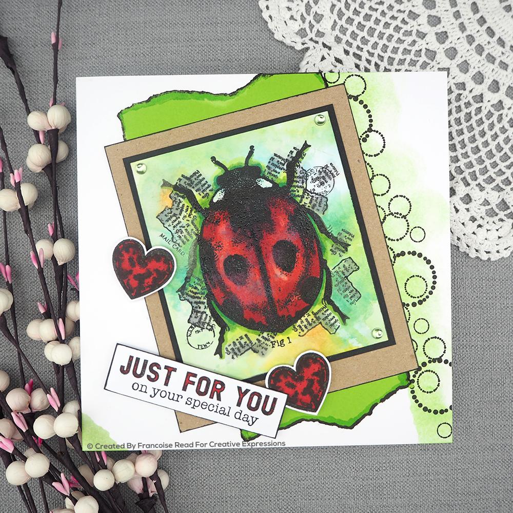 Woodware Clear Singles Ladybird 4 in x 4 in Stamp-2