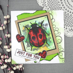 Woodware Clear Singles Ladybird 4 in x 4 in Stamp-2
