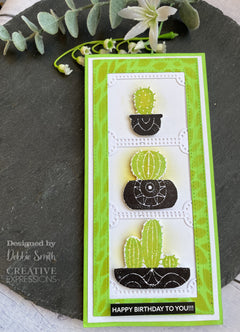 Woodware Clear Singles Build A Cactus 4 in x 6 in Stamp-5