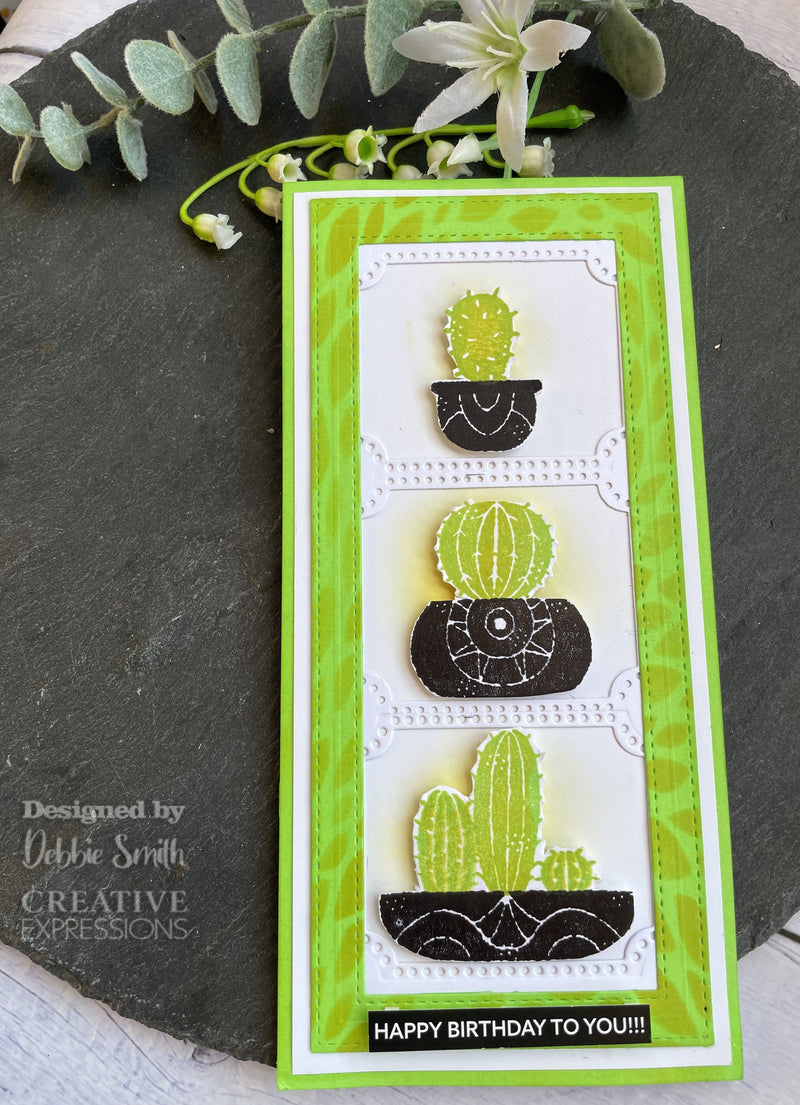 Woodware Clear Singles Build A Cactus 4 in x 6 in Stamp-5