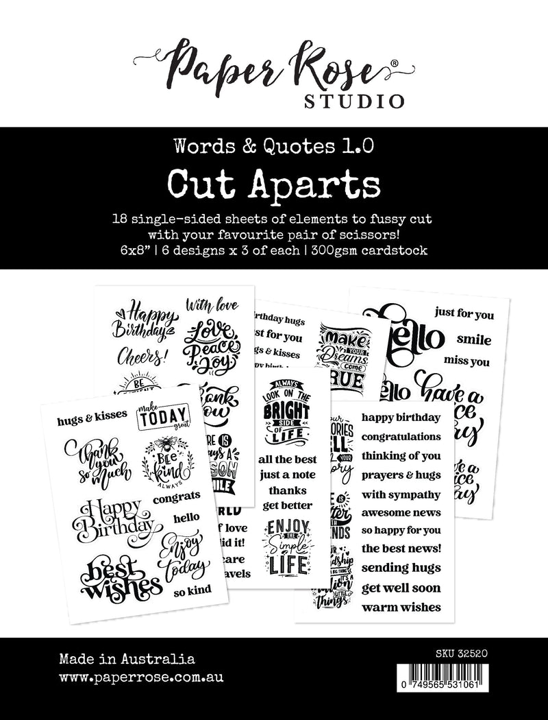 Words & Quotes 1.0 Cut Aparts Paper Pack 32520-1