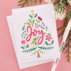Paquete de plantilla y troquel Layered Joy Tree de la colección Layered Christmas Stencils-3