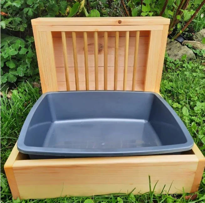 Rabbit Hay Feeder & Litter Box (XL Dowel)-1