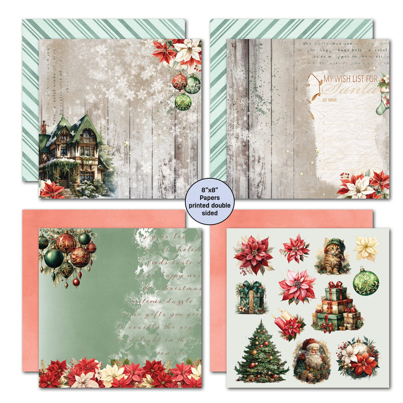 3Quarter Designs Xmas Magic 8x8 Paper Pack-4