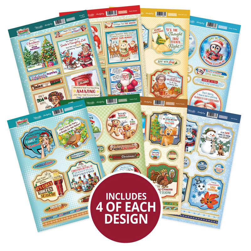 Christmas Crackers Luxury Card Toppers Kit-1