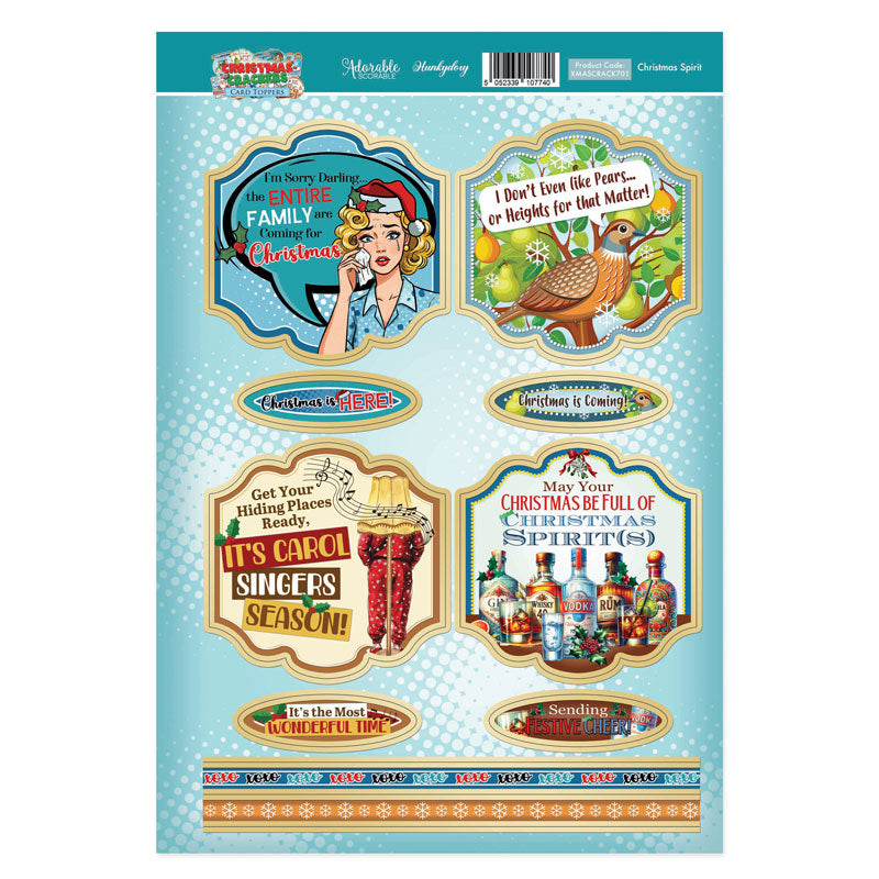 Christmas Crackers Topper Sheet - Christmas Spirit-1