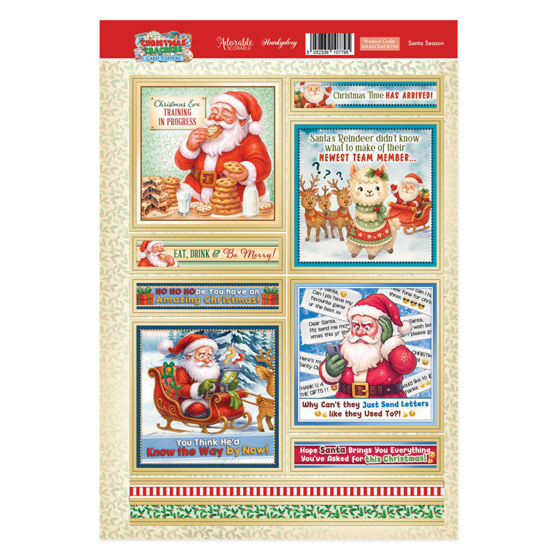 Christmas Crackers Topper Sheet - Santa Season-1