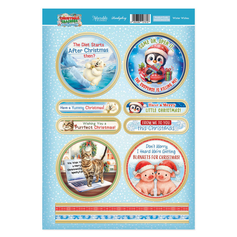 Christmas Crackers Topper Sheet - Winter Wishes-1