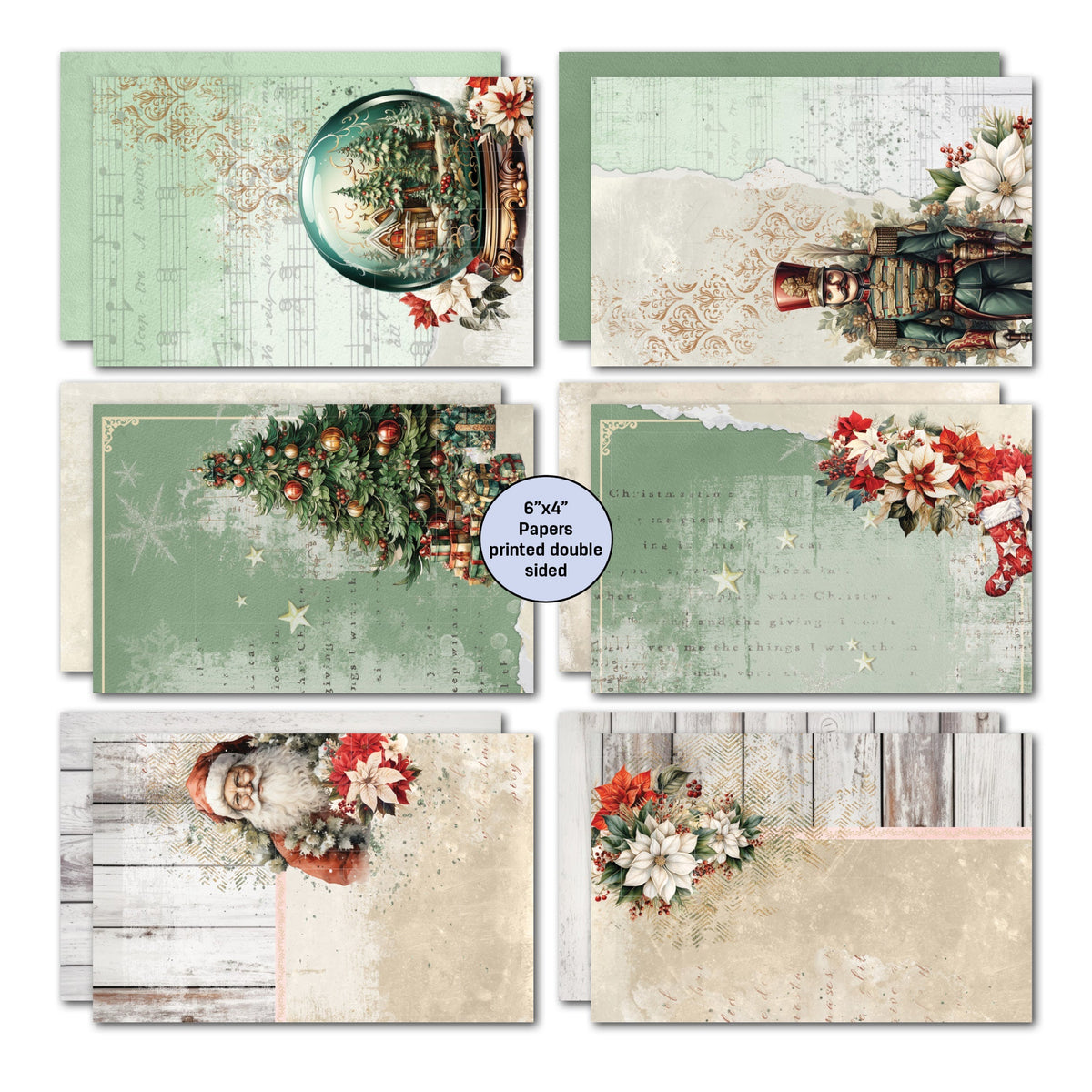 3Quarter Designs Pack de Cartes Magie de Noël 6x4-3