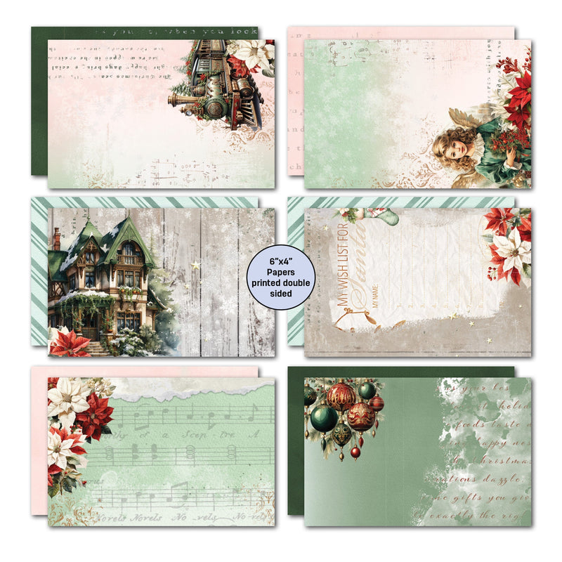3Quarter Designs Pack de Cartes Magie de Noël 6x4-4