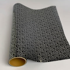 XVinyl HTV Camo Silver Black Pattern-1