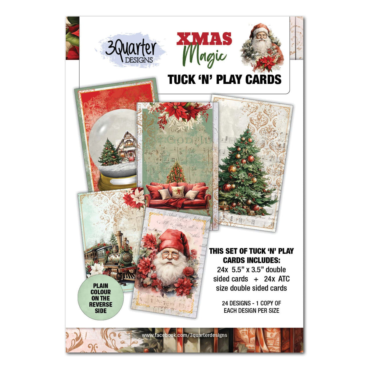 3Quarter Designs Xmas Magic - Tuck N Play Cards-1