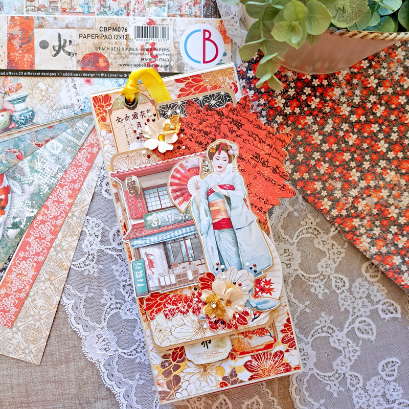 Bloc de papel para recortes Land Of The Rising Sun, 6"x6", 24 hojas/paquete-13
