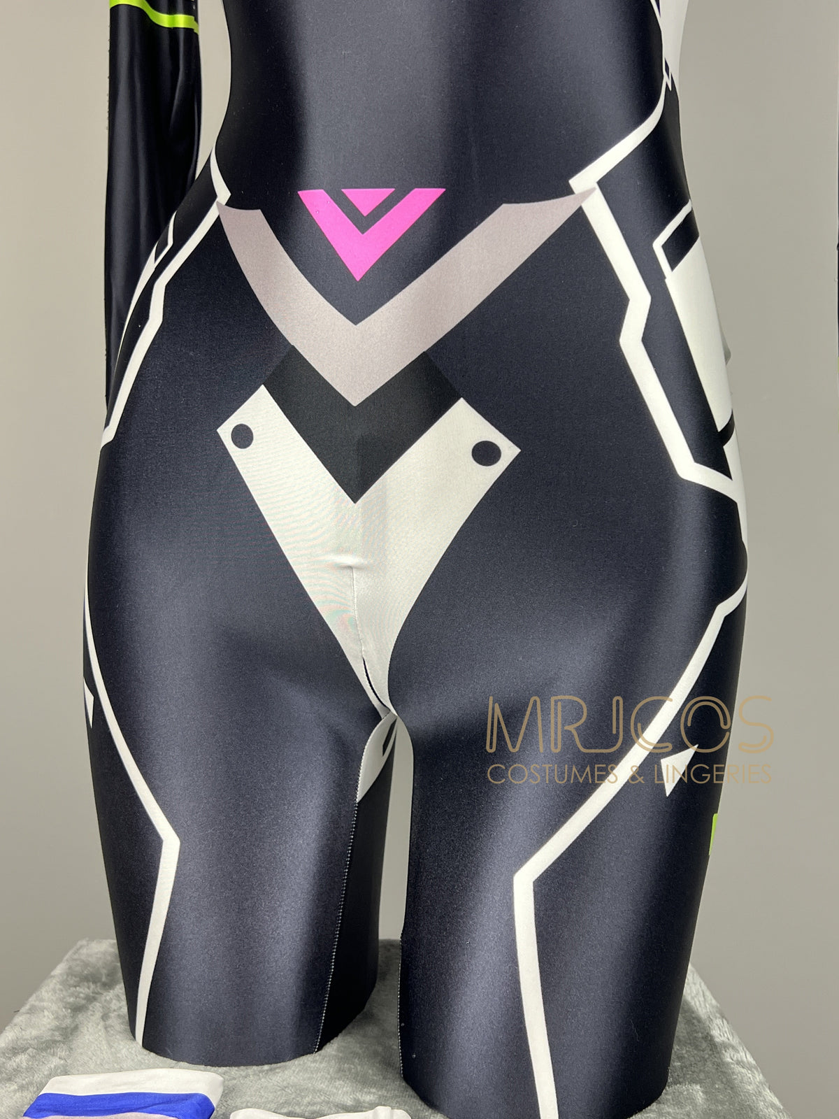 Cyberpunk Open Crotch Sci-Fi Spandex Racing Suit & Race Queen Cosplay Bodysuit-5