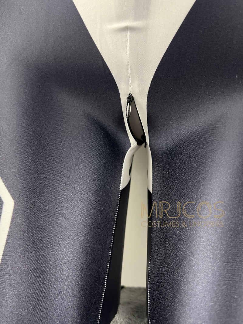 Cyberpunk Open Crotch Sci-Fi Spandex Racing Suit & Race Queen Cosplay Bodysuit-8