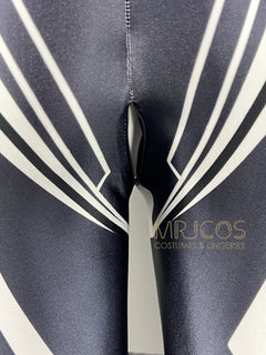 Cyberpunk Open Crotch Sci-Fi Spandex Racing Suit & Race Queen Cosplay Bodysuit-9