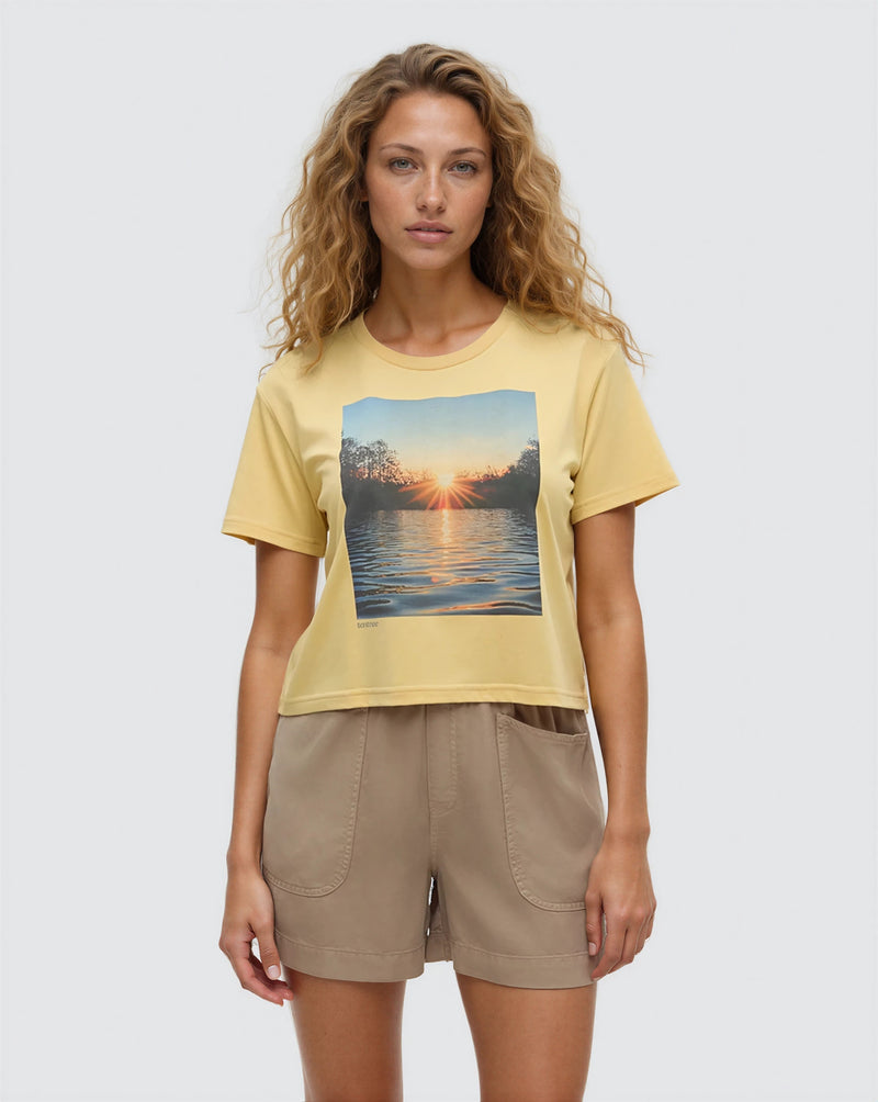 Lake View Crop T-Shirt-1