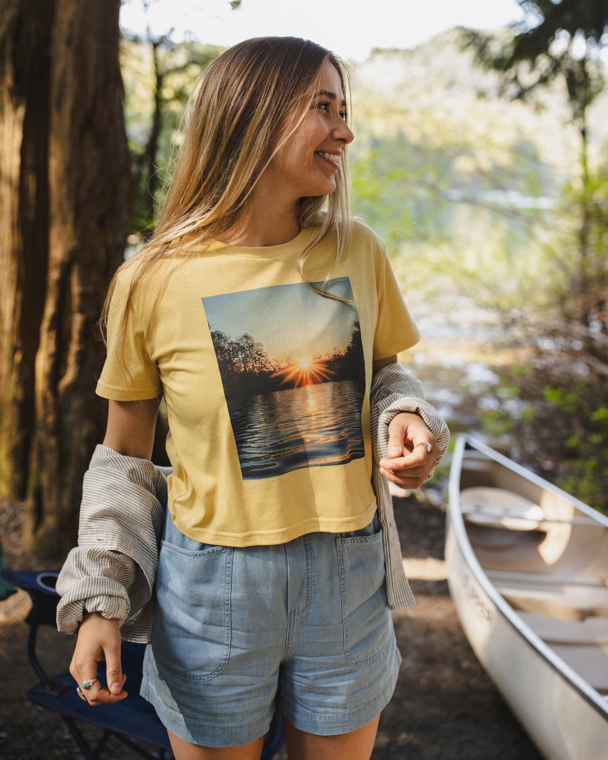 Lake View Crop T-Shirt-5