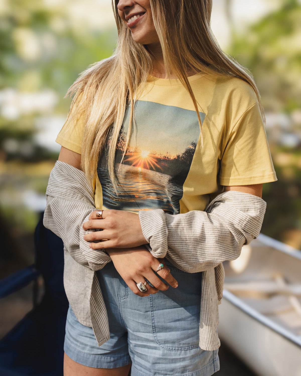 Lake View Crop T-Shirt-2