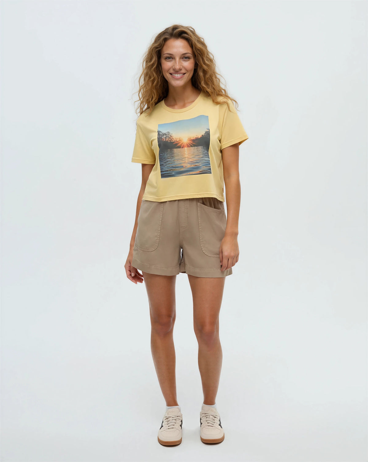 Lake View Crop T-Shirt-3