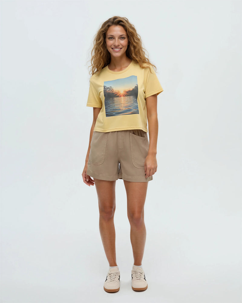 Lake View Crop T-Shirt-3