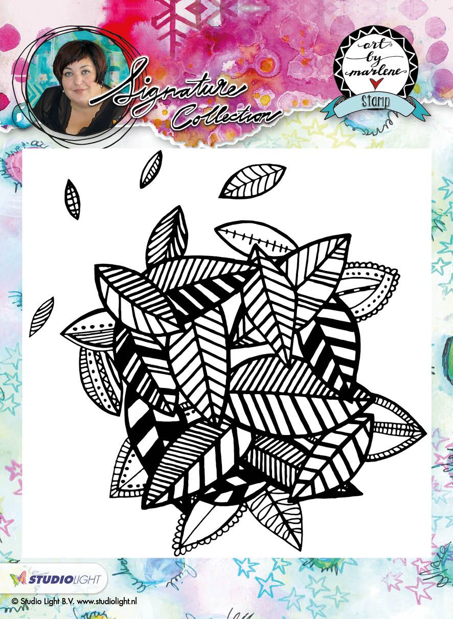 Cling Stamp Background (1) 14x14 cm Art By Marlene nr.10-1