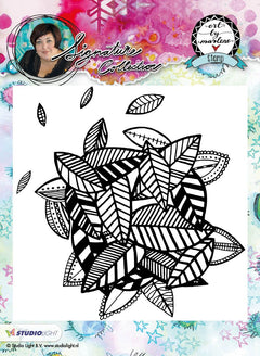 Cling Stamp Background (1) 14x14 cm Art By Marlene nr.10-1