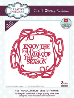 Creative Expressions Sue Wilson Festive Blustery Frame Craft Die-1