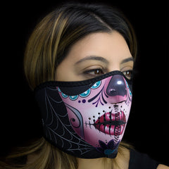 ZANheadgear Sugar Skull Half Face Neoprene Mask-1