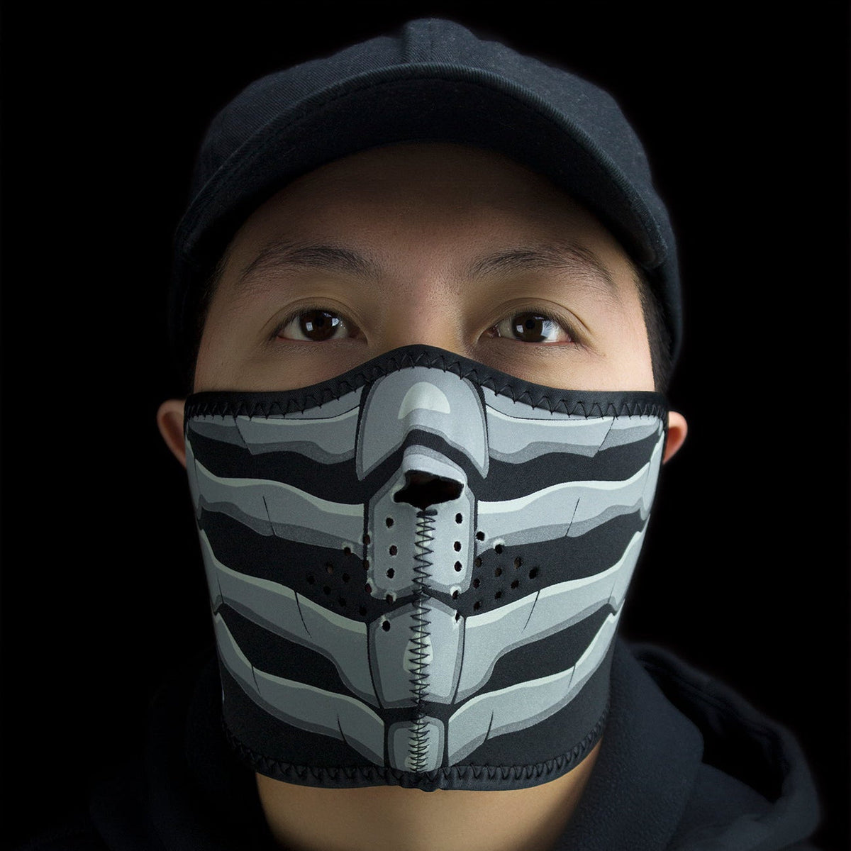 ZANheadgear Half Mask Neoprene Bone Breath Glow in the Dark-1