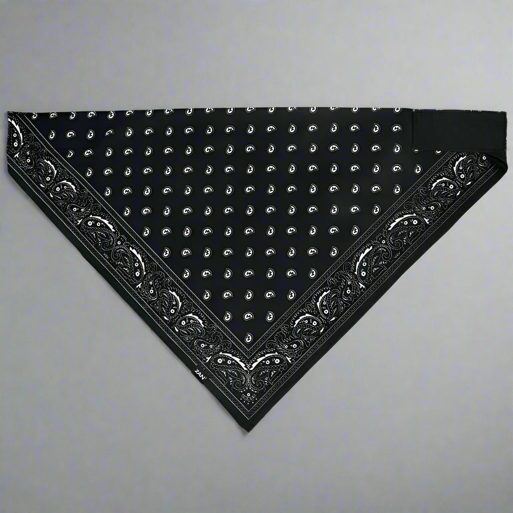 ZANheadgear 3 In 1 Classic B&W Paisley Bandana-1