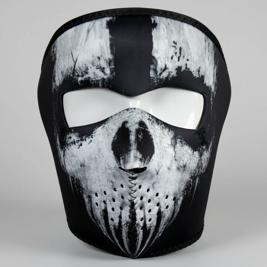 ZANheadgear Full Face Black Skull Neoprene Mask-2