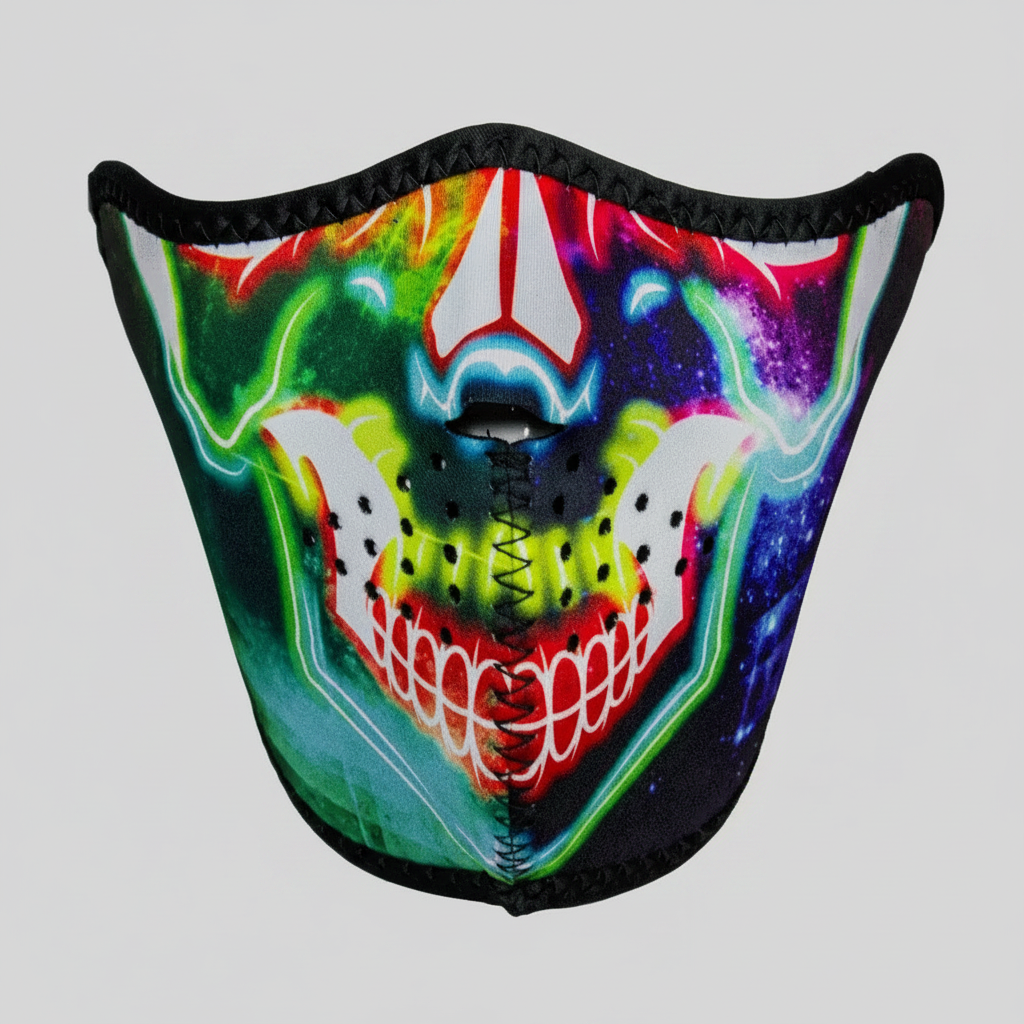 ZANheadgear Multi-Color Skull Neoprene Half Mask-2