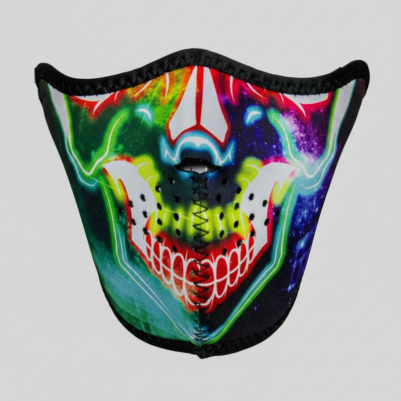 ZANheadgear Multi-Color Skull Neoprene Half Mask-2