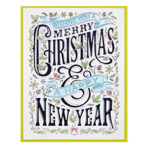 Plaque d'impression Joyeux Noël et Bonne Année de la collection de Noël BetterPress-4