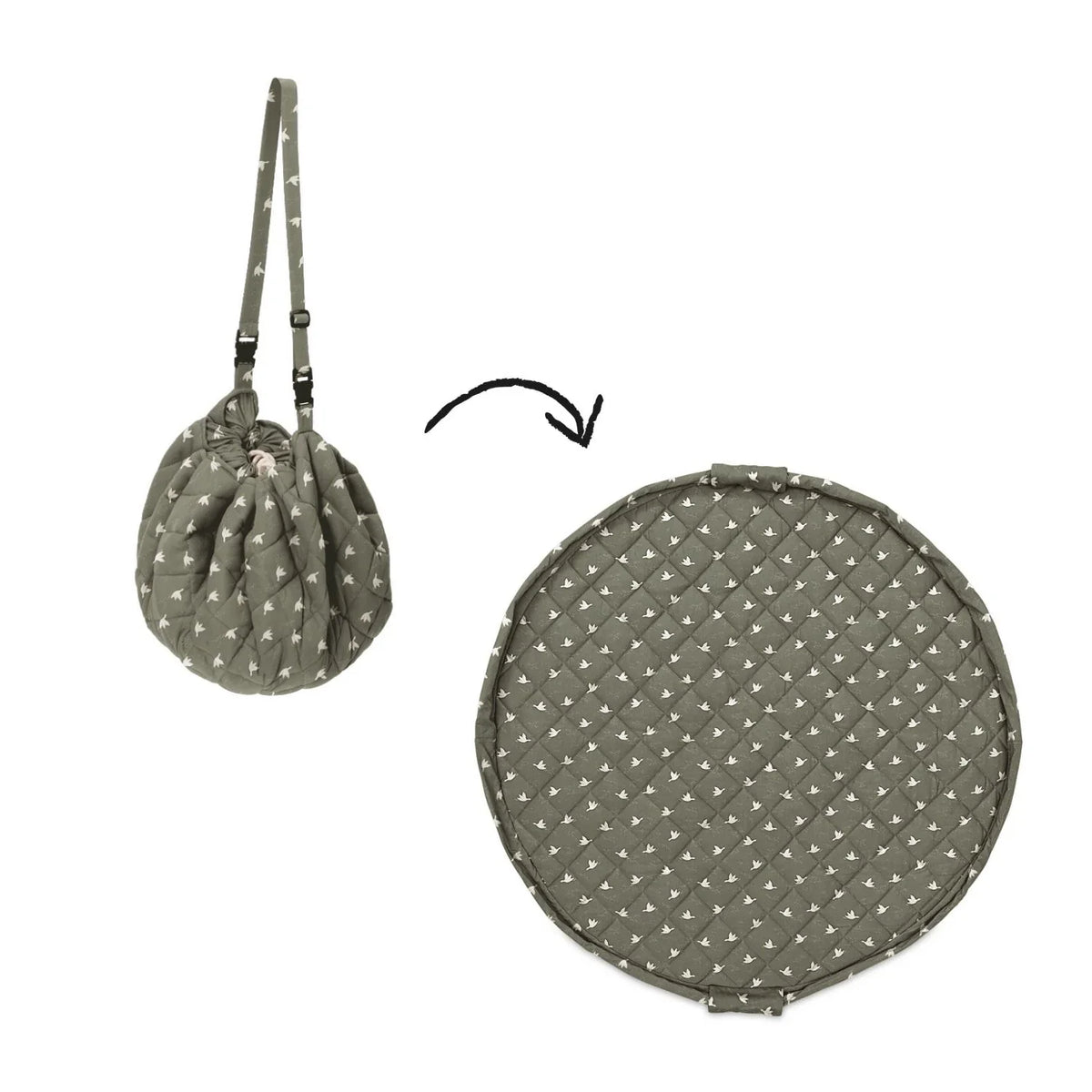 Organic Soft Babymat & Bag | Birds | play&go-12