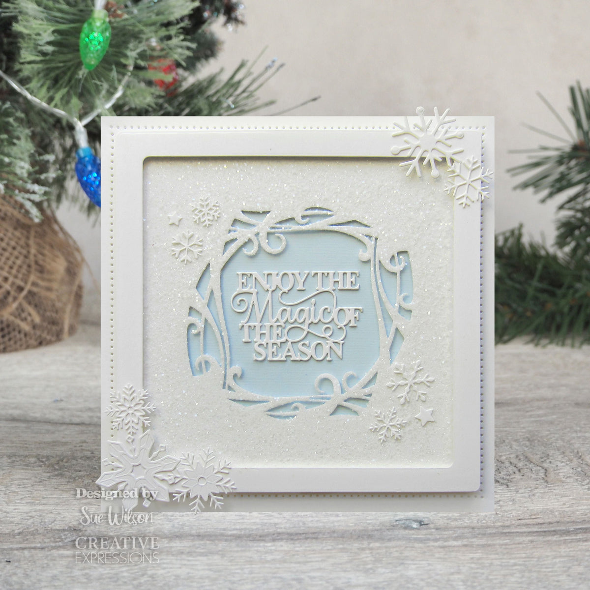 Creative Expressions Sue Wilson Festive Christmas Rose Floral Panels Craft Die-5