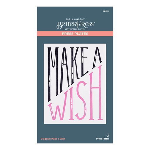 Plaque d'impression diagonale Make a Wish de la collection BetterPress-1