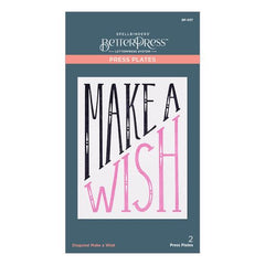 Plaque d'impression diagonale Make a Wish de la collection BetterPress-1