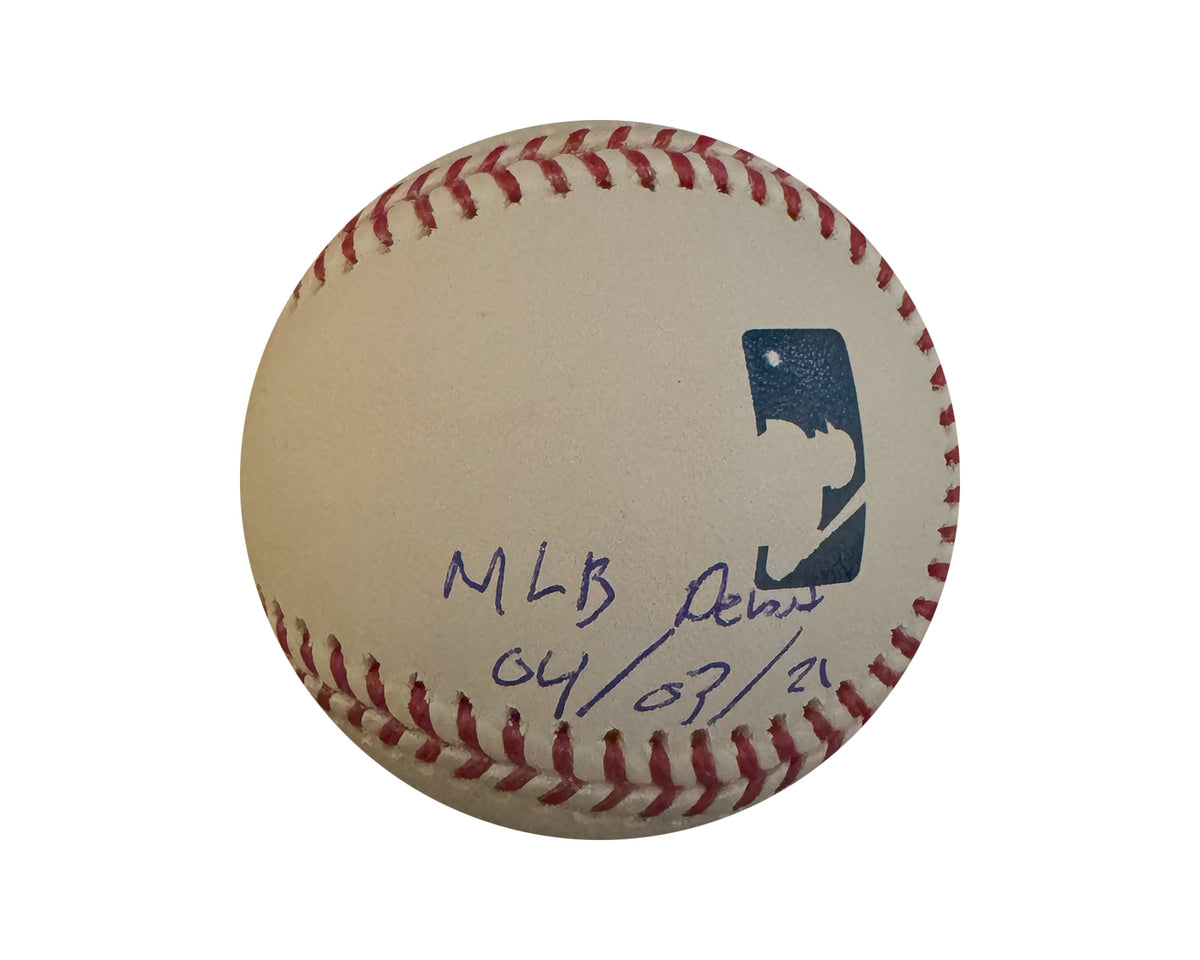 Zach Pop Autographed Rawlings Official Major League Baseball Multi-Inscribed-4
