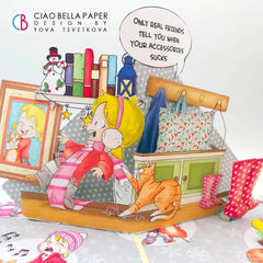 Ciao Bella Zoe & Ziggy Patterns Pad 12"x12" 8/Pkg-7