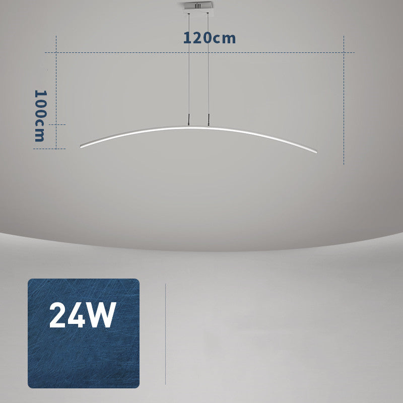 Minimalist Linear LED Pendant Light – Modern Chandelier for Dining Room-8