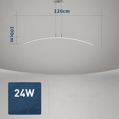 Minimalist Linear LED Pendant Light – Modern Chandelier for Dining Room-8