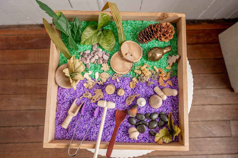 monkey bandit kids - Easy Forest & Nature Sensory Kit - Dump and Play Bag - Made in Canada - Ages 3+-6