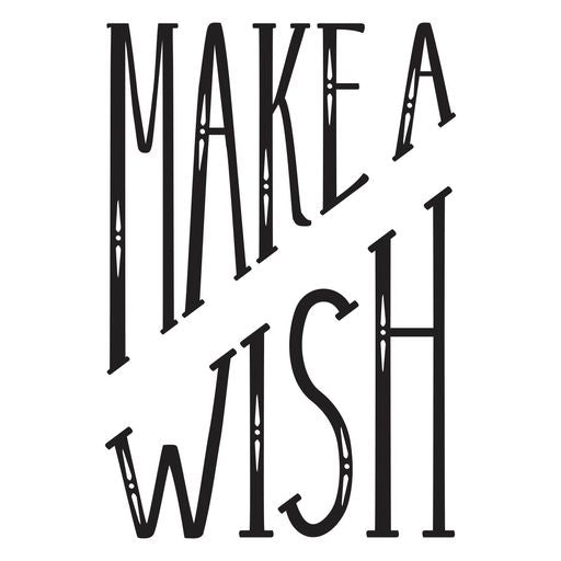 Plaque d'impression diagonale Make a Wish de la collection BetterPress-3